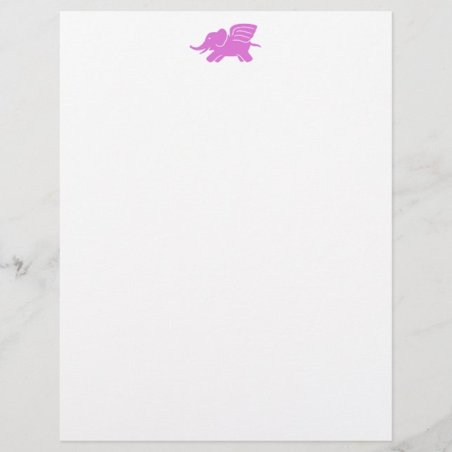 Lámina Stationery Elephant Rosa (Anverso)