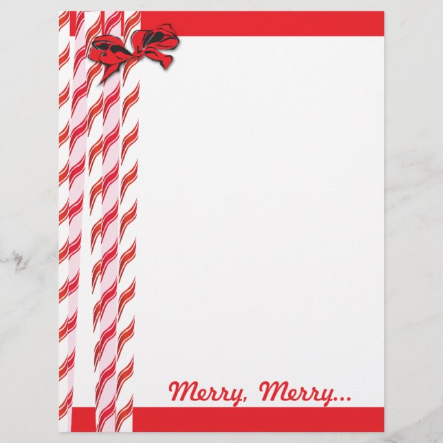 Lámina Stationery Navidades Candy Cane (Anverso)