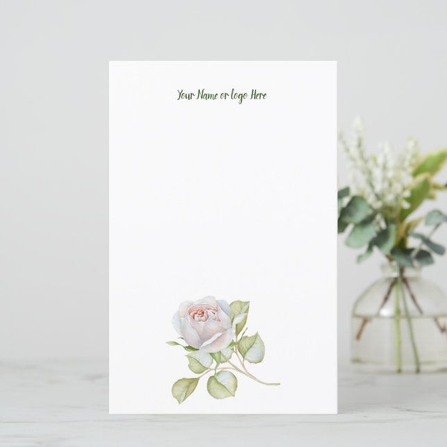 Lámina Stationery personalizada para Rosas (Anverso de pie)