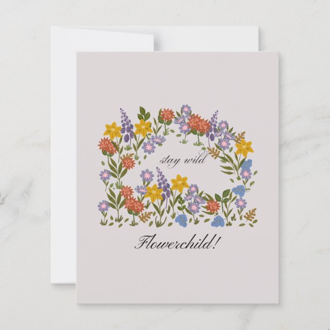 Lámina Stay Wild flowerchild! (Anverso)