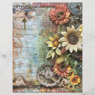 Lámina Steampunk Floral