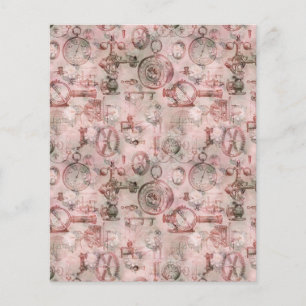 Lámina Steampunk Romance Scrapbook Paper   Vintage