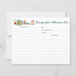 Lámina STOCK THE KITCHEN CUSTOM Bridal Shower Recipe Card