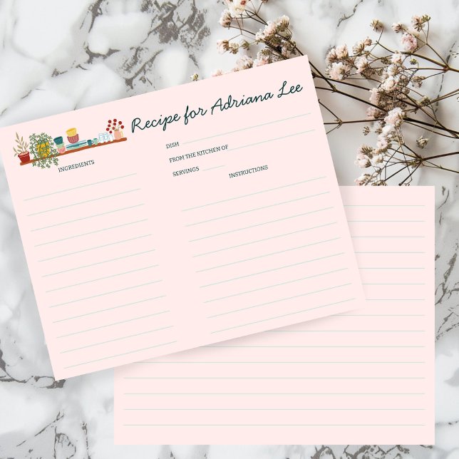 Lámina STOCK THE KITCHEN CUSTOM Bridal Shower Recipe Card (STOCK THE KITCHEN CUSTOM Bridal Shower Recipe Card
)