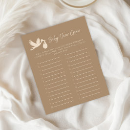 Lámina Stork Baby Delivery Gender Reveal Baby Name Game