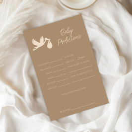 Lámina Stork Baby Delivery Predictions and Advice Game