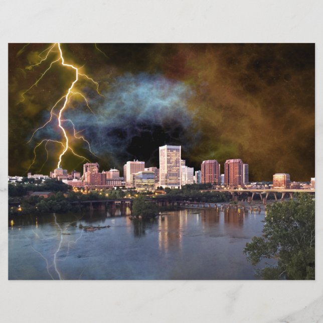 Lámina Stormy Richmond Skyline (Anverso)