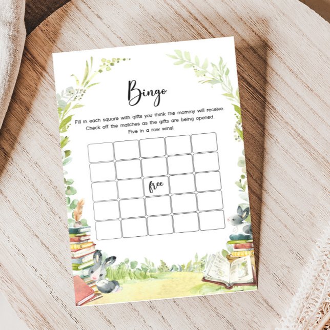 Lámina Storybook New Chapter Baby Shower Bingo Game (Storybook Baby Shower Game)