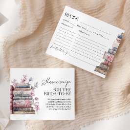 Lámina Storybook New Chapter Bridal Shower Recipe Card