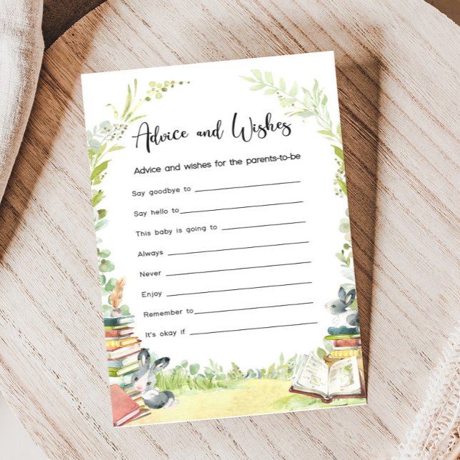 Lámina Storybook New Chapter Shower Advice & Wishes Game (Storybook Baby Shower Game)