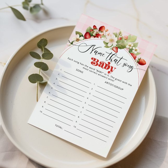 Lámina Strawberry Nombre esa canción bebé juego de ducha (Subido por el creador)