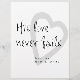 Lámina su amor nunca falla henry b eyring cita mormón