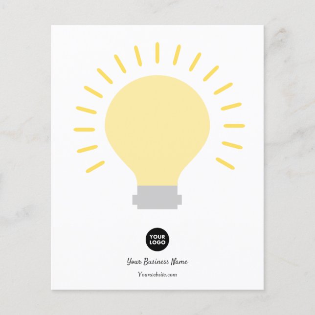 Lámina Su bombilla de luz de logotipo (Anverso)