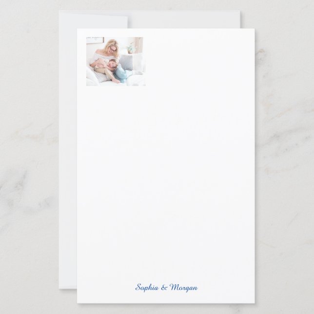 Lámina Su foto y nombre(s) en guión azul (Anverso)