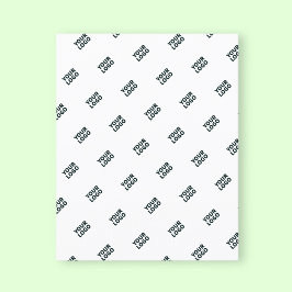 Lámina Su logotipo simple logotipo repetido | Blanco