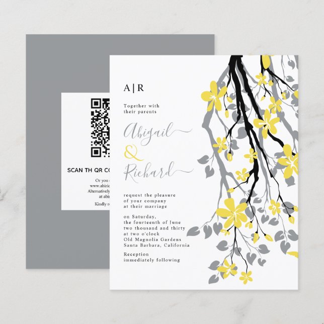 Lámina Subdivisión de PRESUPUESTO, flores Invitación a la (Anverso / Reverso)