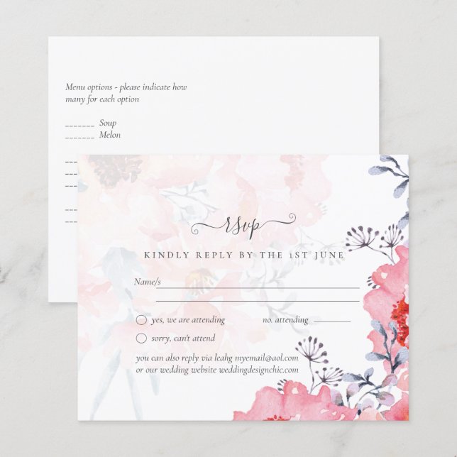 Lámina Sublime Blossoms rosa BODA SUITE - PRESUPUESTO (Anverso / Reverso)