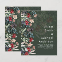 Sublime Burgundy Blue Wildflowers Boda Elegante