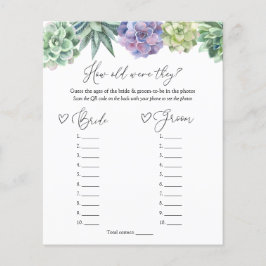 Lámina Suculento cuán viejo eran los juegos de novias y n