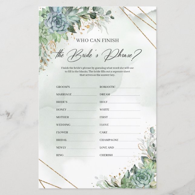 Lámina Suculento oro que puede terminar la frase de la no (Anverso)