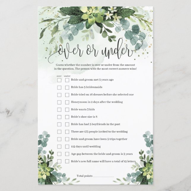 Lámina Suculento y moderno boho de vegetación en el juego (Anverso)