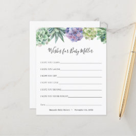 Lámina Suculentos deseos de Baby Shower para el bebé