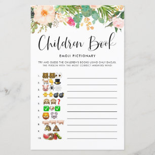 Lámina Suculentos niños libros Emoji juego de imágenes