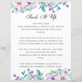 Lámina Suéltalo. El juego de la ducha para bebés. Floral