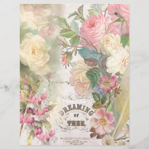 Lámina Sueño floral del papel de la revista