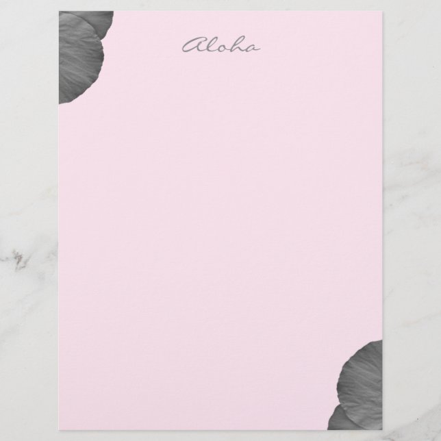 Lámina Sueños hawaianos en blanco y negro (Anverso)