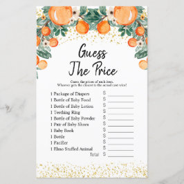 Lámina Summer Citrus Naranja adivina el precio Juego