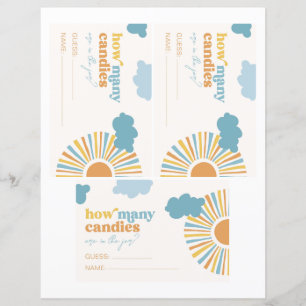 Lámina Sun Adivinan Cuántas Cartas De Candies