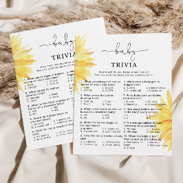 Lámina Sunflower Baby trivia juego de ducha para bebé