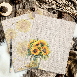 Lámina Sunflower Bouquet Lined Scrapbook Paper