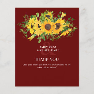 Lámina Sunflower Burgundy Boda Gracias