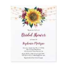 Sunflower Burgundy Luces Presupuesto Ducha de Novi