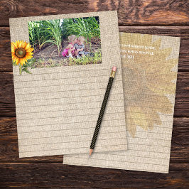 Lámina Sunflower Scrapbook Paper Custom Photo