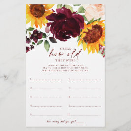 Lámina Sunflowers Briower Shower Game Qué Edad Tenían