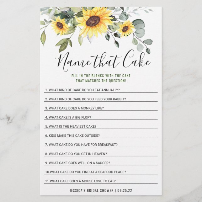 Lámina Sunflowers Eucalyptus Juego de Novias de Doble Mar (Anverso)