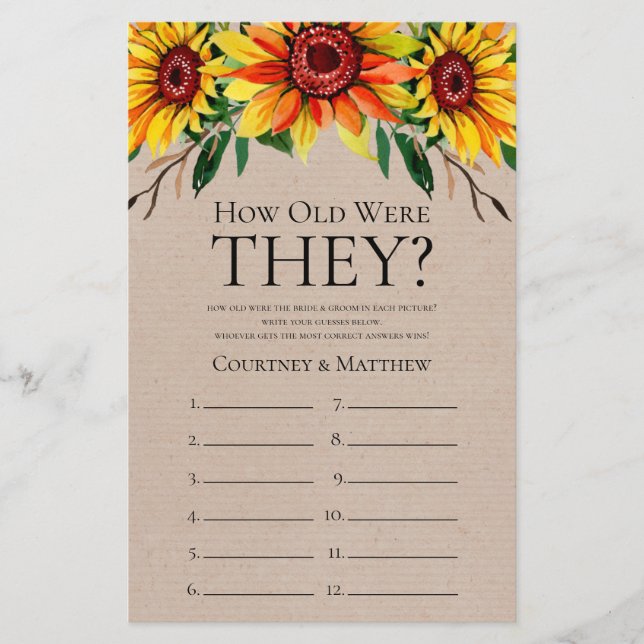 Lámina Sunflowers Rusos Qué Antiguos Eran (Anverso)