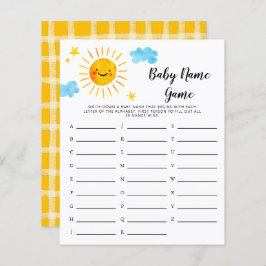 Lámina Sunshine Baby Name Shower Game