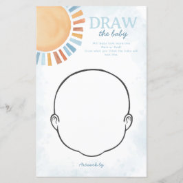 Lámina Sunshine Baby Shower dibuja el juego del bebé