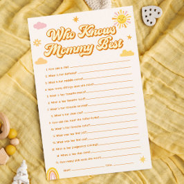 Lámina Sunshine Baby Shower que conoce a mamá como mejor