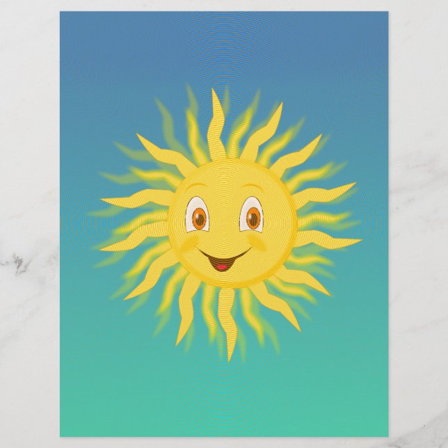 Lámina Sunshine con líneas circulares (Anverso)