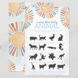 Lámina Sunshine Name that Baby Animal Shower Game