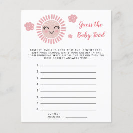 Lámina Sunshine rosado Adivinar El Juego De La Ducha De A