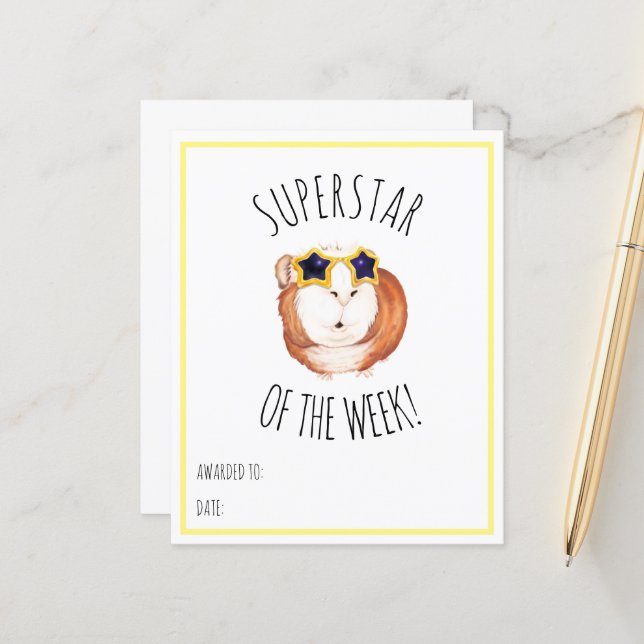 Lámina SUPERESTRELLA DE LA SEMANA - Certificado de Recomp (Anverso/Reverso In Situ)