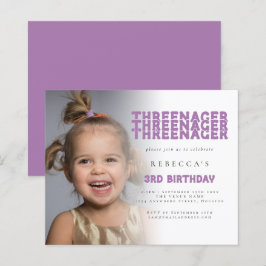 Lámina Superposición de foto de Threenager de 3er cumplea