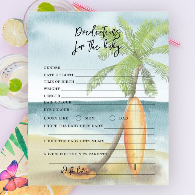 Lámina Surf beach - predicciones y consejos para el bebé (Subido por el creador)