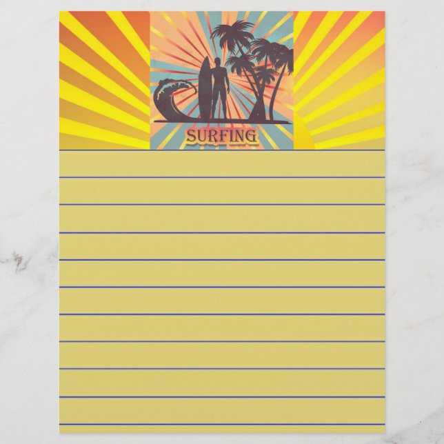 Lámina Surfer Dude Stationery (Anverso)